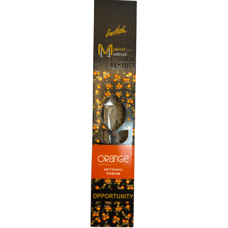 Incenso de Laranja Manifesto de Oportunidade SREE VANI - Incenso Artesanal Orgânico Natural - 4 barras grossas Qualidade extra
