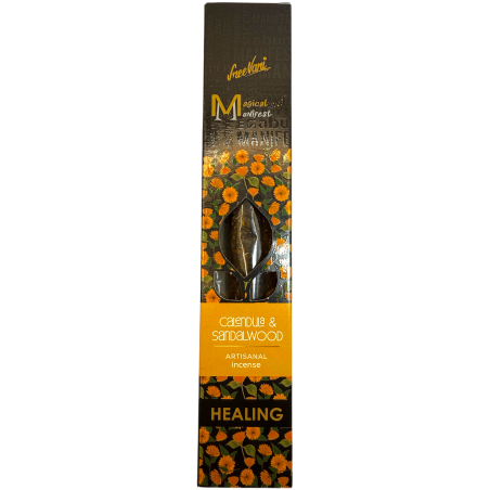 Encens Cicatrisant Calendula et Bois de Santal Manifest SREE VANI - Encens Artisanal Bio Naturel - 4 barres épaisses de qualité
