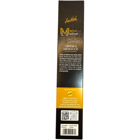 Incendulo Curativo Calendula e Sandalo Manifest SREE VANI - Incenso Artigianale Biologico Naturale - 4 barrette di qualità spess