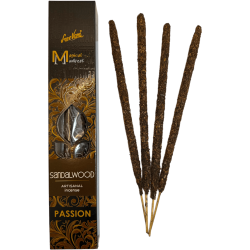 Sandalwood Incense Passion Manifest SREE VANI - Natural Organic Artisan Incense - 4 thick sticks extra quality