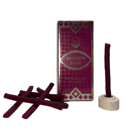 Dhoop Incense Saffron Roses ANAND Bambooless Incense Saffron Rose - 15 バールの1パック