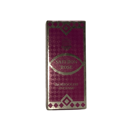 Dhoop Tămâie Șofran Trandafiri ANAND Tămâie fără bambus Șofran Trandafir - 1 pachet de 15 batoane