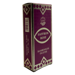 Dhoop Wierook Saffraan Rozen ANAND Bamboeloze Wierook Saffraan Roos - 1 pak van 15 repen