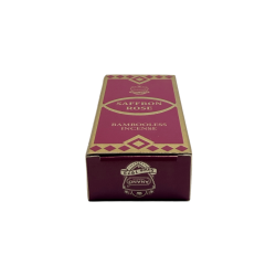 Dhoop Encens Safran Roses ANAND Encens Bambou Sans Bambou Safran Rose - 1 paquet de 15 barres