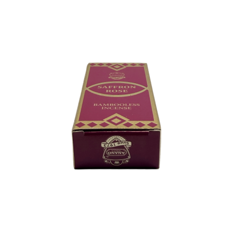 Incienso Dhoop Azafrán Rosas ANAND Bambooless Incense Saffron Rose - 1 caixeta de 15 barretes