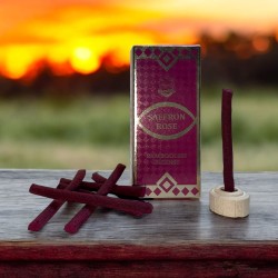 Incienso Dhoop Azafrán Rosas ANAND Bambooless Incense Saffron Rose - 1 cajetilla de 15 barritas