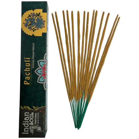 Indian Soul Patchouli Räucherstäbchen - Traditioneller indischer Weihrauch - 15 Gramm.