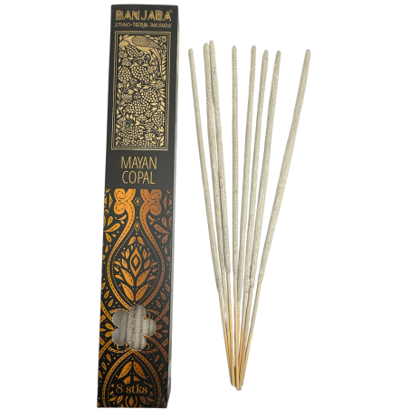 Incienso Copal Maya BANJARA Extra Largo Etnico Tribal - 8 varillas de inciensos masala naturales