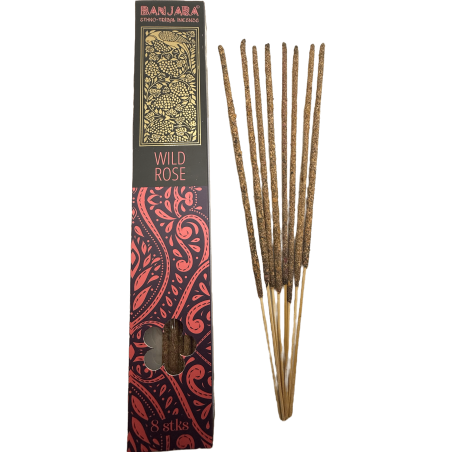 Wildrose Räucherstäbchen BANJARA extra lang Ethnic Tribal - 8 natürliche Masala Räucherstäbchen