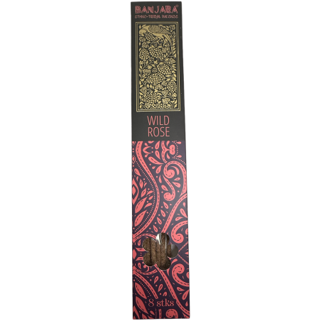 Kadzidło Dzikiej Róży BANJARA Extra Long Ethnic Tribal - 8 naturalnych kadzidełek masala