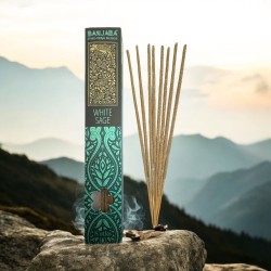 Tămâie de salvie albă BANJARA Extra Long Ethnic Tribal - 8 bețișoare naturale de tămâie masala