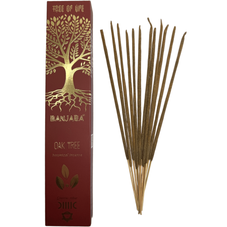 Encens Chêne Chêne Arbre BANJARA Arbre de Vie Botanique - Boîte de 15gr. d’Encens Masala