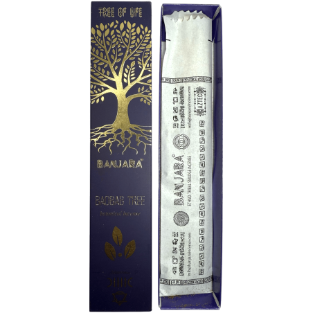 Baobab Boom Wierook BANJARA Levensboom Botanisch - 15gr. doosje Masala Wierook