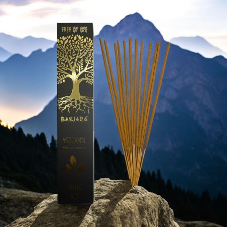 Incenso de Árvore Yggdrasil BANJARA Árvore da Vida Botânica - Caixa de 15gr. de Incenso Masala