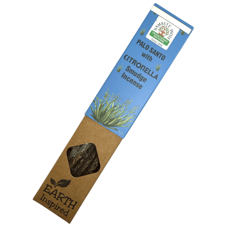Natürlicher Palo Santo und Citronella Weihrauch NAMASTE INDIA Earth Inspired - 25gr Schachtel Bio Weihrauch