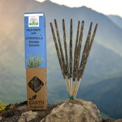Tămâie naturală Palo Santo și Citronella NAMASTE INDIA Earth Inspired - Cutie de 25gr de tămâie organică