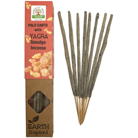 Encens Naturel de Palo Santo et Yagra NAMASTE INDIA Inspiré de la Terre - Boîte de 25gr d’Encens Bio