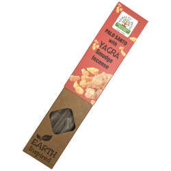 Inciens Natural de Palo Santo i Yagra NAMASTE INDIA Earth Inspired - Cajita de 25gr de Incienso Orgánico