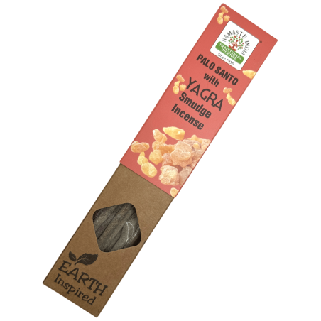 Inciens Natural de Palo Santo i Yagra NAMASTE INDIA Earth Inspired - Cajita de 25gr de Incienso Orgánico