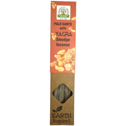 Natural Incense of Palo Santo and Yagra NAMASTE INDIA Earth Inspired - 25gr Box of Organic Incense