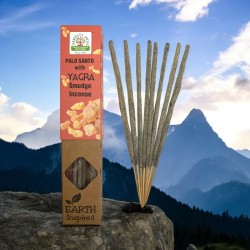パロサントとヤグラのナチュラルインセンス NAMASTE INDIA アースインスパイア - 有機お香の25grボックス