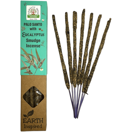 Inciens Natural de Pal Sant i Eucaliptus NAMASTE INDIA Earth Inspired - Caixeta de 25gr d'Inciens Orgànic
