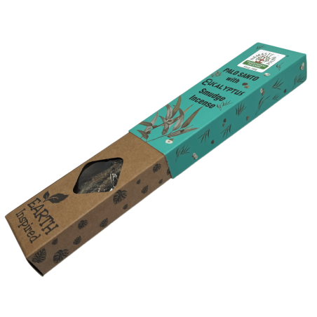 Natural Palo Santo and Eucalyptus Incense NAMASTE INDIA Earth Inspired - 25gr Box of Organic Incense