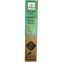 Encens naturel Palo Santo et Laurier NAMASTE INDIA Inspiré de la Terre - Boîte de 25gr d’Encens Bio