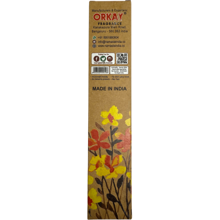 Naturlig rökelse Vanilla Namaste India Natural Masala - 1 förpackning ekologisk rökelse 30gr.