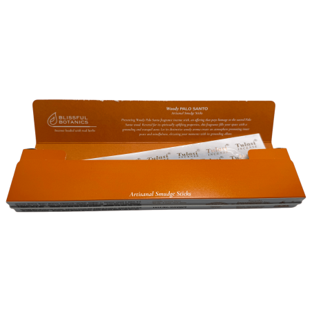 Biologische Palo Santo Blissful Botanics TULASI Natuurlijke Ambachtelijke Wierook - Palo Santo Woody - 8 biologische wierookstok