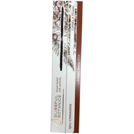 Blissful Botanics TULASI Artisan Natural Cinnamon Tămâie organică - Scorțișoară picantă - 8 bețișoare de tămâie organică
