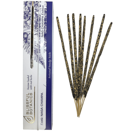 ناج شامبا العضوي Blissful Botanics تولاسي البخور الحرفي الطبيعي - ناج تشامبا الغريبة - 8 أعواد بخور عضوية