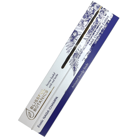 Bio Nag Champa Blissful Botanics TULASI Natural Artisan Räucherstäbchen - Exotisch Nag Champa - 8 Bio Räucherstäbchen