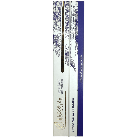 Incienso Orgánico Nag Champa Blissful Botanics TULASI Artesano Natural - Nag Champa Exótico - 8 barritas incienso orgánicas