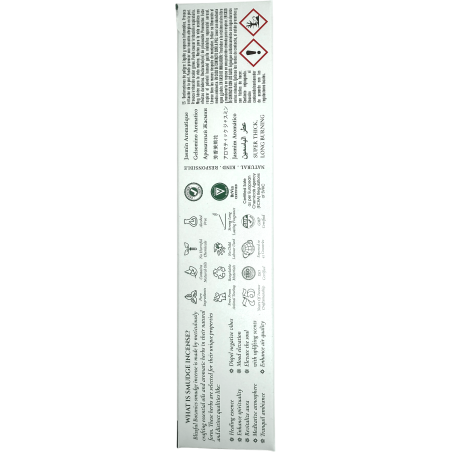 Encens Bio Blissful Botanics TULASI Jasmin Artisanal Naturel - Jasmin Aromatique - 8 bâtonnets d’encens bio