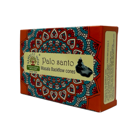 Conos de Reflujo Palo Santo NAMASTE INDIA - 10 conos de incienso blackflow