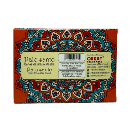Palo Santo NAMASTE INDIA Conuri de reflux - 10 conuri de tămâie blackflow