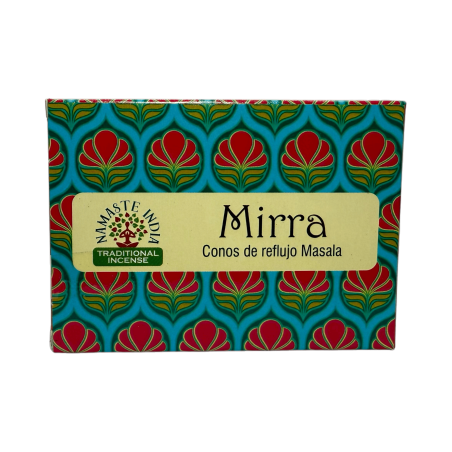 Cônes de Reflux Myrrhe NAMASTE INDIA - 10 cônes d’encens blackflow