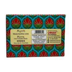 Mirre Reflux Kegels NAMASTE INDIA - 10 blackflow wierookkegels