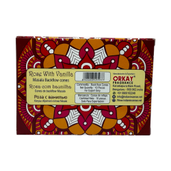 Conuri de reflux roz cu NAMASTE INDIA de vanilie - 10 conuri de tămâie blackflow
