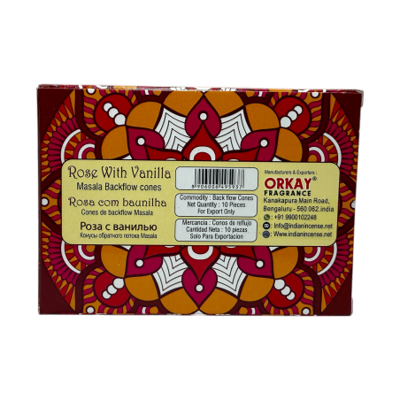 Cons de Reflux Rosa amb Vainilla NAMASTE INDIA - 10 cons d'incís blackflow