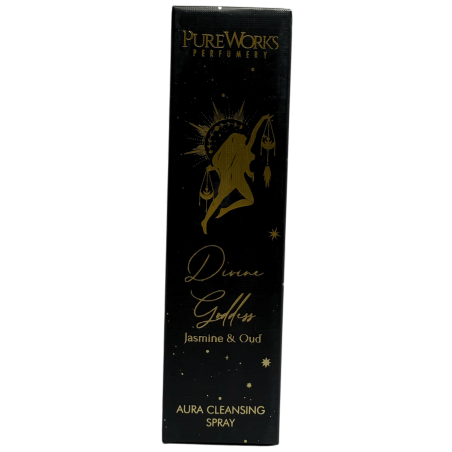 Ezoteryczna Bogini Boska Odświeżacz w Sprayu PureWorks Divine Goddness Jaśmin i Oud Aura Oczyszczający Spray 100ml.