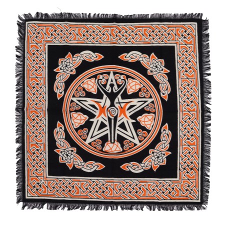 Pânză de altar cu franjuri Mama Pământ ezoterică - 50x50cm