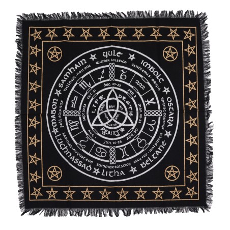 Pânză de altar cu franjuri Viață ezoterică, moarte și renaștere - 50x50cm