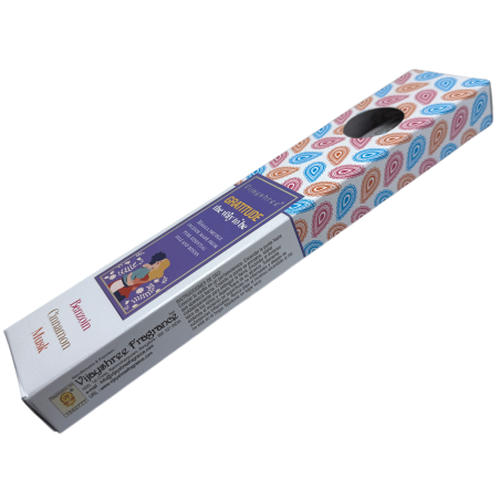 Gratitude Encens Bio Blissful Blends Vijayshree Benjoin, Cannelle et Musc - Boîte de 25gr.