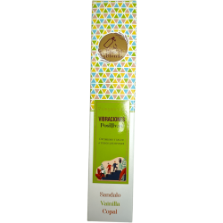 Bio Weihrauch Positive Vibrations Blissful Mischungen Vijayshree Sandelholz, Vanille und Copal - 25gr Box.