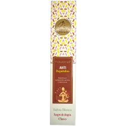 Blissful Blends Vijayshree Weißer Salbei, Drachenblut und Nelke Bio Anti-Depression Weihrauch - 25gr Box.