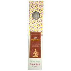 Blissful Blends Vijayshree Sauge blanche, Sang de dragon et clou de girofle Encens Bio Anti-Dépression - Boîte de 25gr.