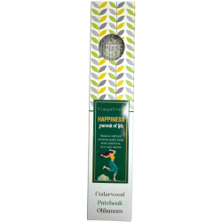 Happiness Blissful Blends Vijayshree Cèdre, Patchouli et Encens Encens Bio - Boîte de 25gr.