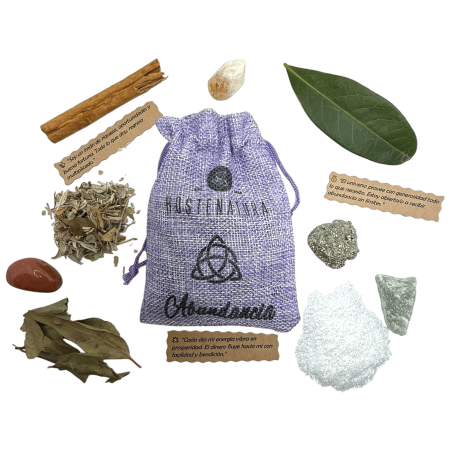 Sac magique Abondance et attire l’argent HOSTENATURA - Amulette naturelle pour attirer l’abondance et attire l’argent - Comprend